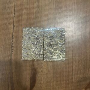 J.Crew magic card holder wallet gold sequin